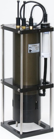 a-Sphere in compact deployment cage, with pump