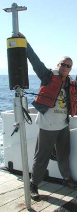 WALRUS on deck with extended bottom spar
